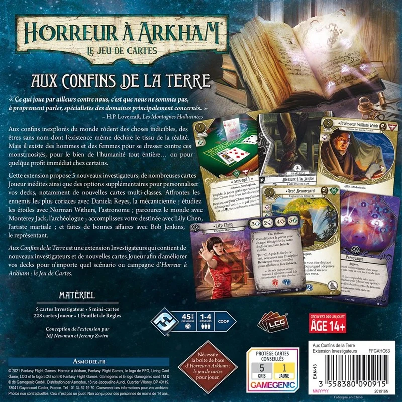 Horreur à Arkham JCE Aux Confins de la Terre (Investigateurs)