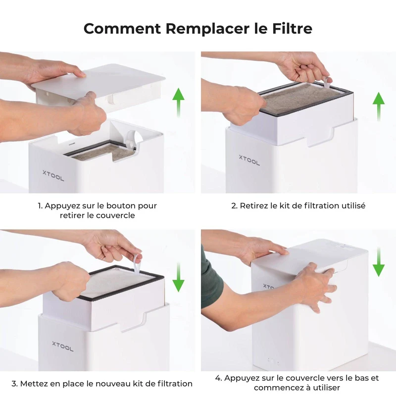 xTool Purificateur d'Air de Bureau pour M2/F2/F1/F1/M1 Ultra