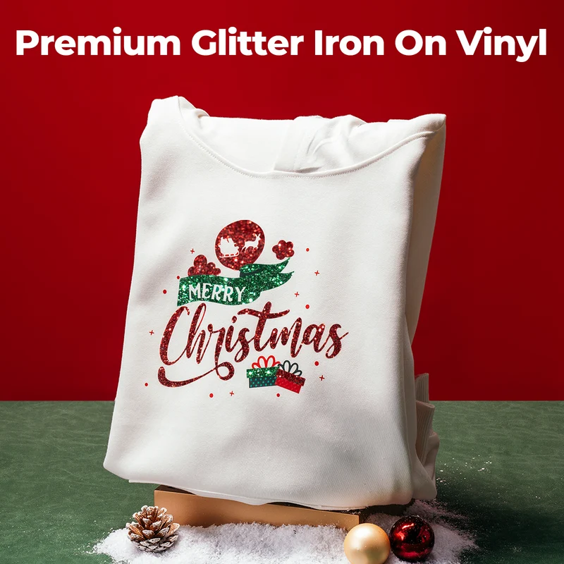 Rouleau de Vinyle Thermocollant Pailleté Noir HTV