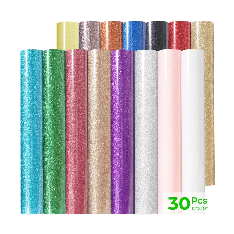 Vinyle Thermocollant à Paillettes PET (30 pcs)