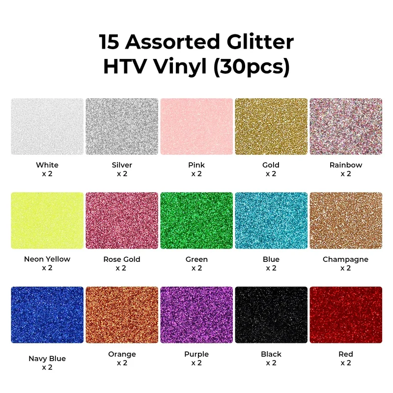 Vinyle Thermocollant à Paillettes PET (30 pcs)