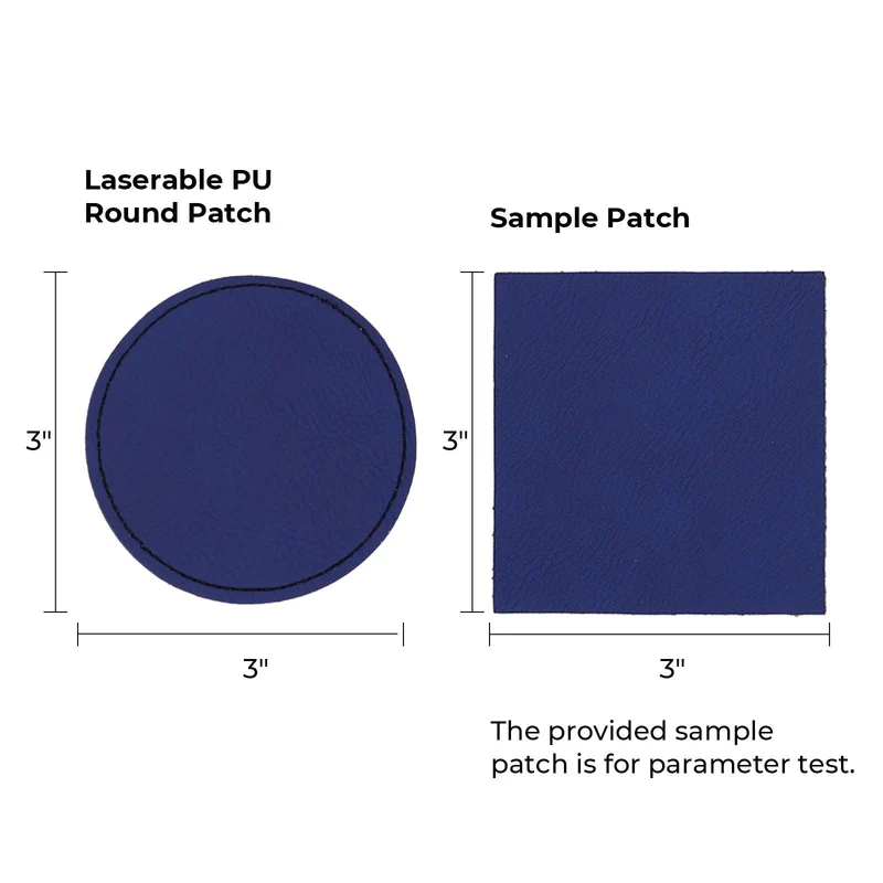 Patch rond en PU gravable au laser (lot de 10)