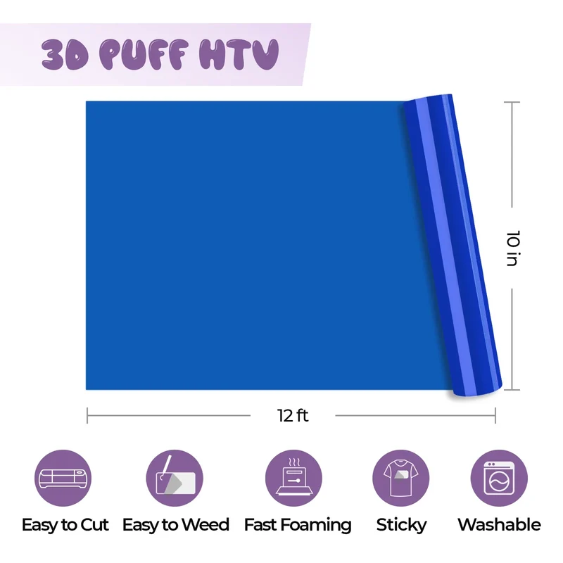 Vinyle gonflable de transfert thermique Navy Puff 3D