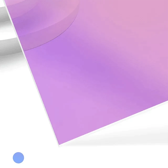 Acrylique iridescent transparent de 3,18 mm (3 pièces) Rouge