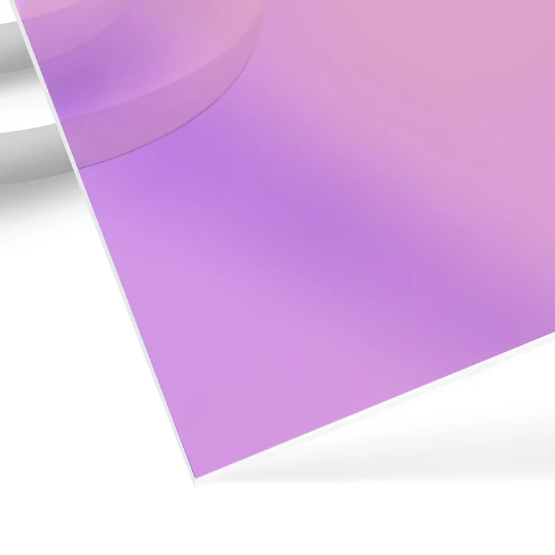 Acrylique iridescent transparent de 3,18 mm (3 pièces) Rouge