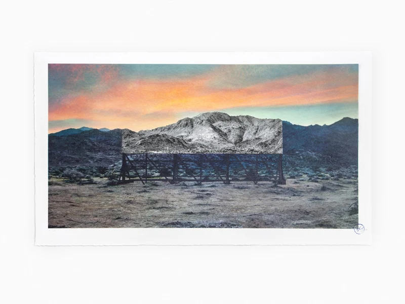 From The Archives: JR - Trompe-l'œil, Vallée de la Mort, panneau d'affichage, 4 mars 2017, 17 h 41, Californie, États-Unis, 2017