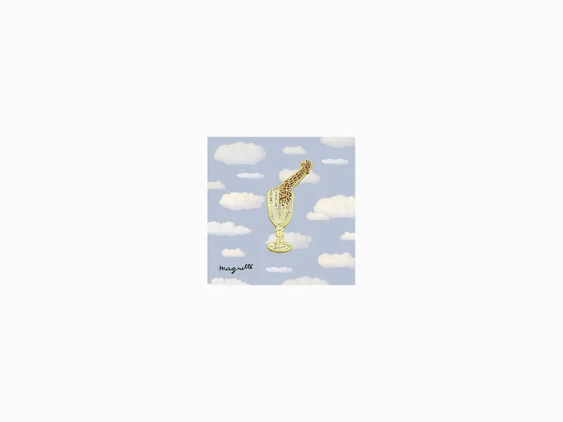 Pin's René Magritte - Girafe "Le bain de cristal"