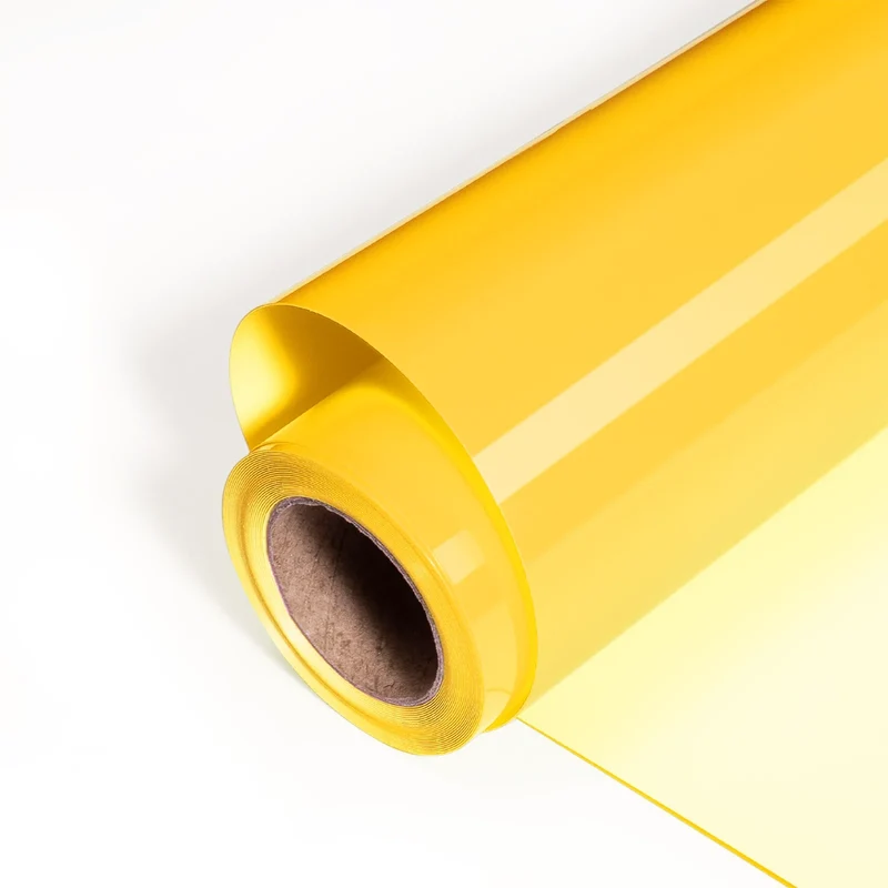 Rouleau de Vinyle Thermocollant Puff Jaune 3D （25.4cm*1.83m)