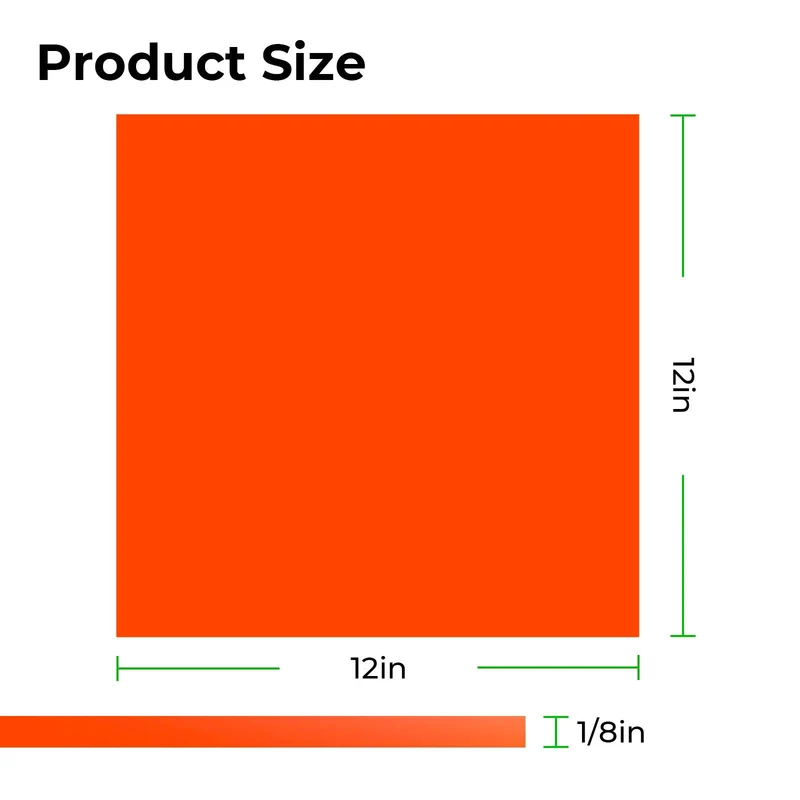 3mm Orange Opaque Glossy Acrylic Sheet (3pcs)