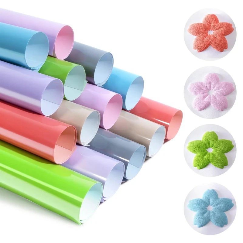 Transfert de chaleur en vinyle Puff 3D-Pastel (14 pièces)