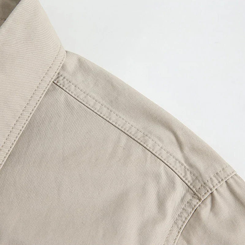 Chemise Style Armée 100% Coton - Printemps/Automne