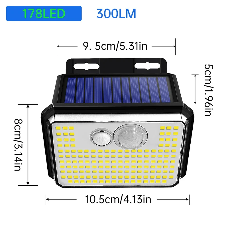 Applique murale solaire 235 LED Puissantes - 1 Achetée = 1 OFFERTE