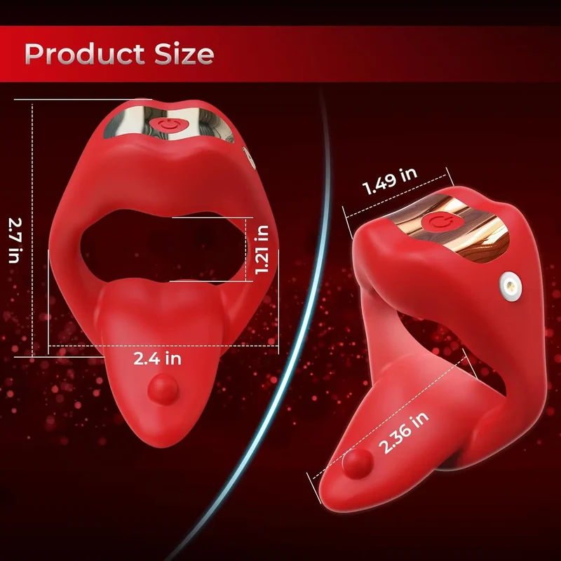MOUTH - Anneau pénien en Bouche 9 Vibrations + APP
