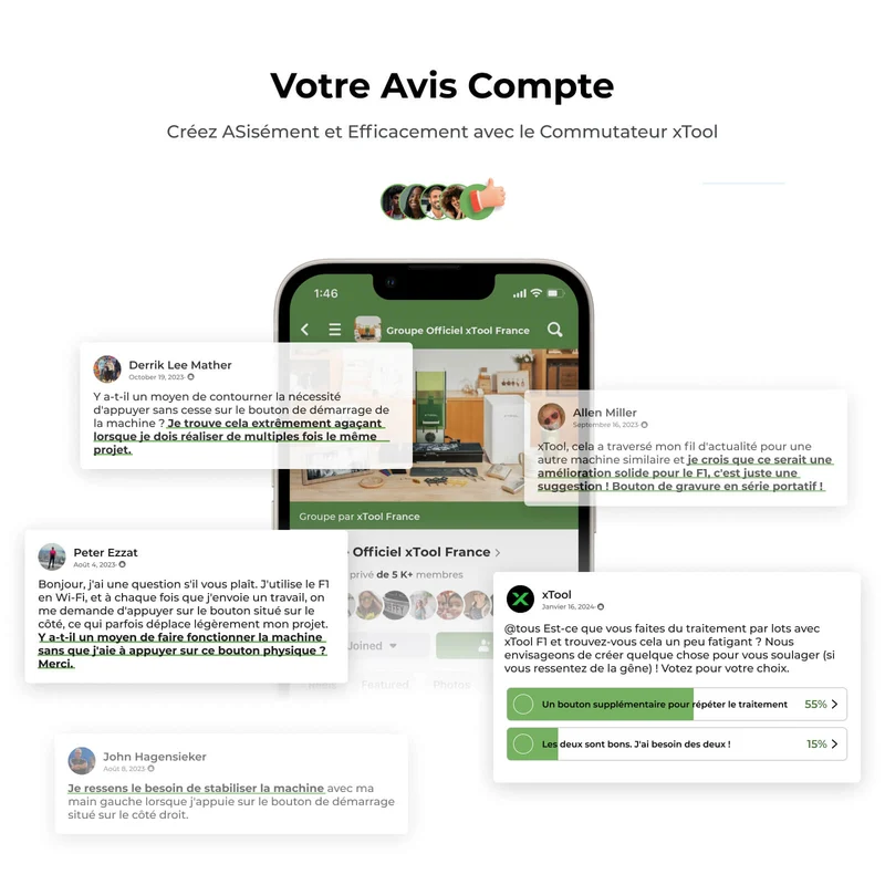 xTool Interrupteur à Pédale ou à Bouton