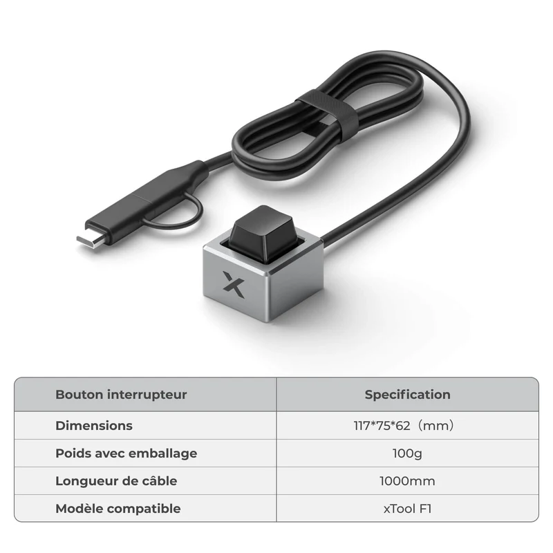 xTool Interrupteur à Pédale ou à Bouton
