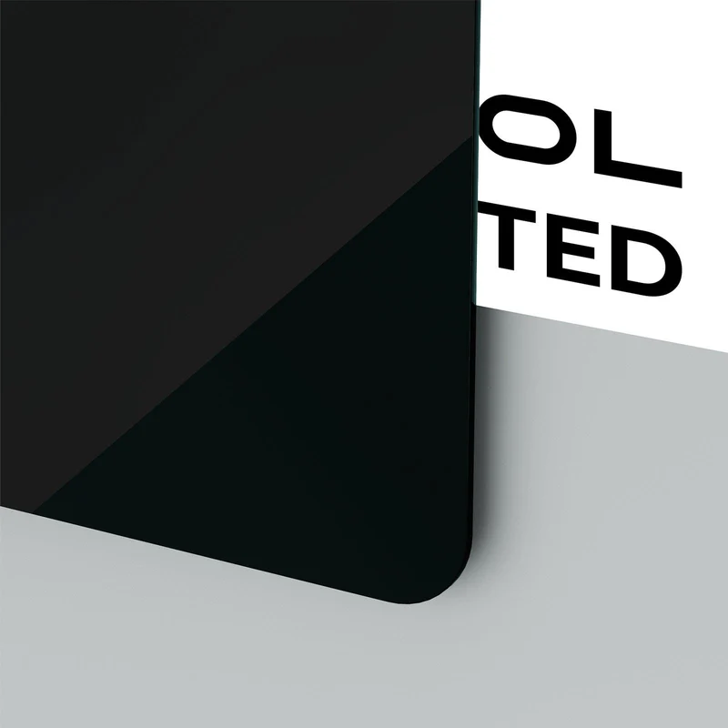 Feuille d'acrylique brillante opaque noire de 1 mm (10 pièces) - Plexiglas