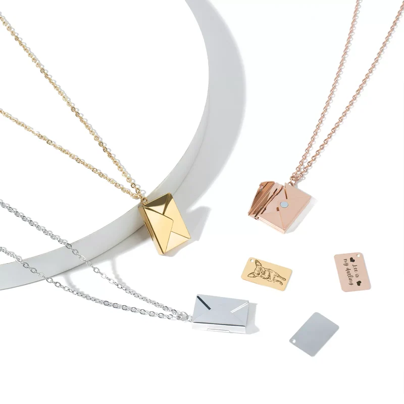 Collier Enveloppe en Acier Inoxydable (3 pièces)