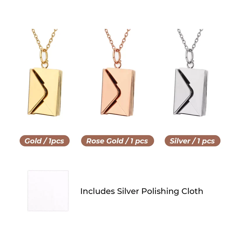 Collier Enveloppe en Acier Inoxydable (3 pièces)