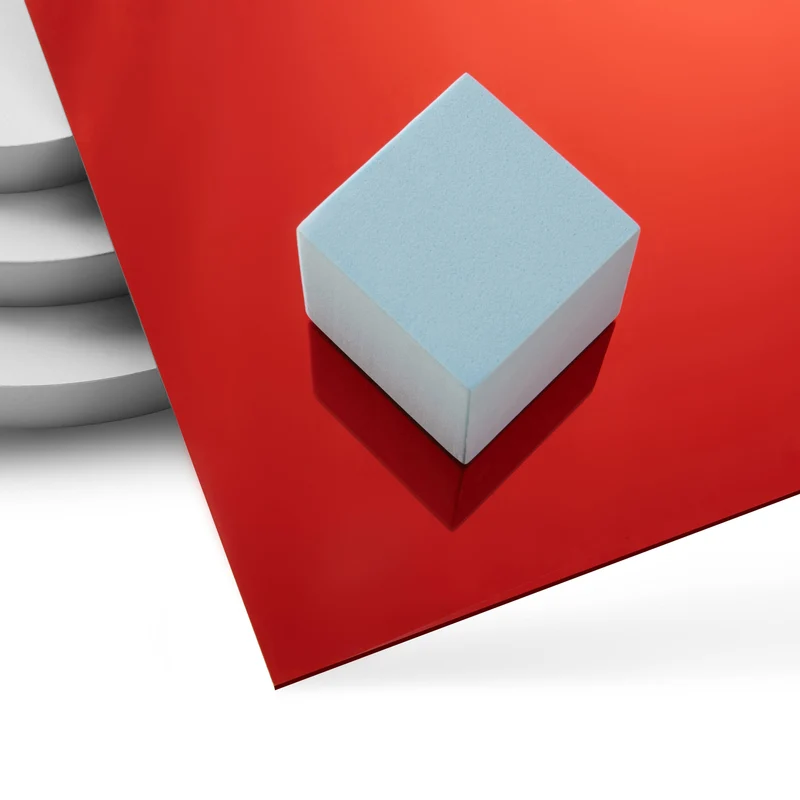 Feuille d'acrylique miroir de 3 mm Rouge pâle (5 pièces)