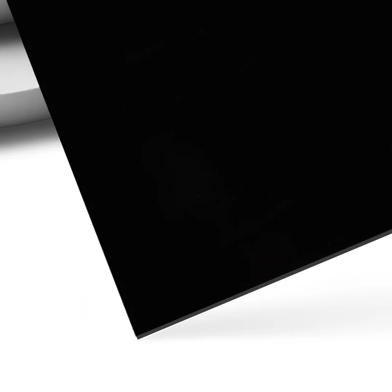 Feuille d'acrylique brillante noire de 5 mm (2 pièces)