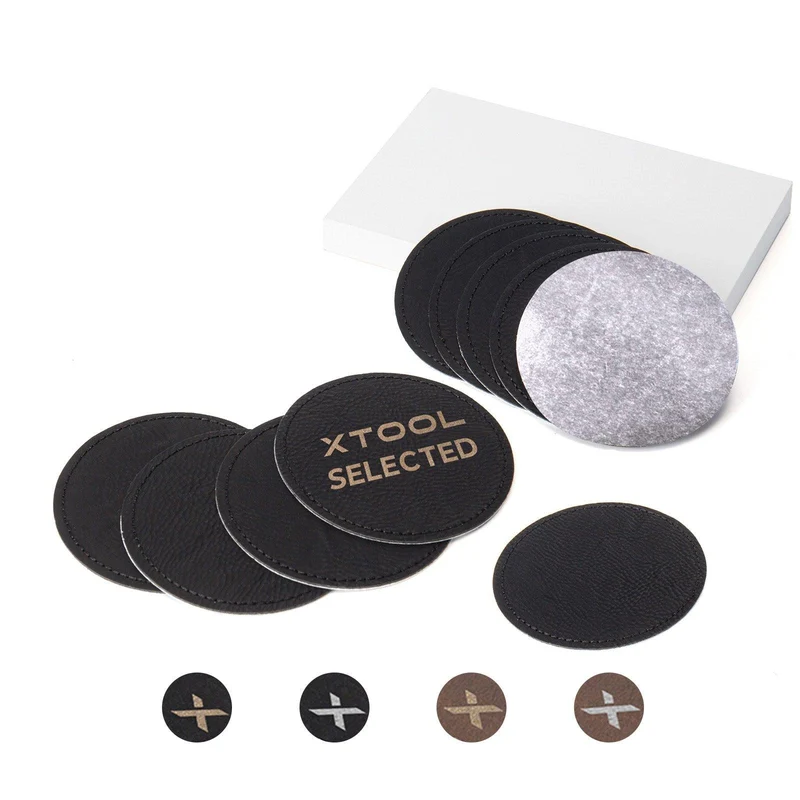 Patch rond en PU gravable au laser à thermocoller (lot de 10)