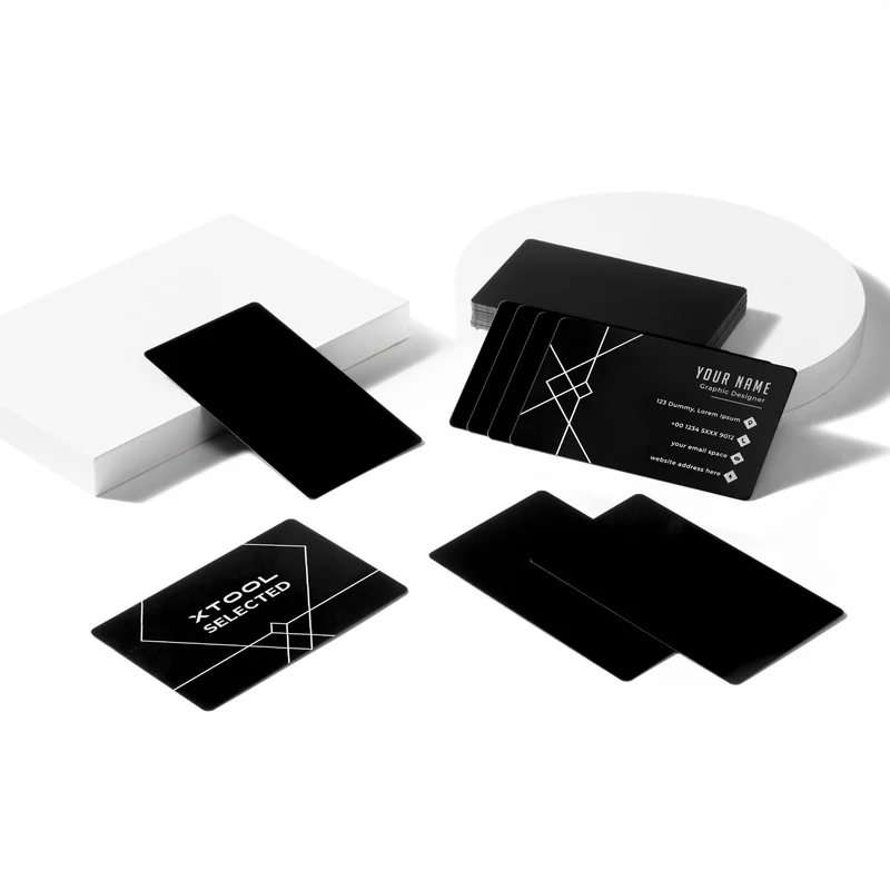 Plaques de Cartes de Visite en Métal (60 pièces)
