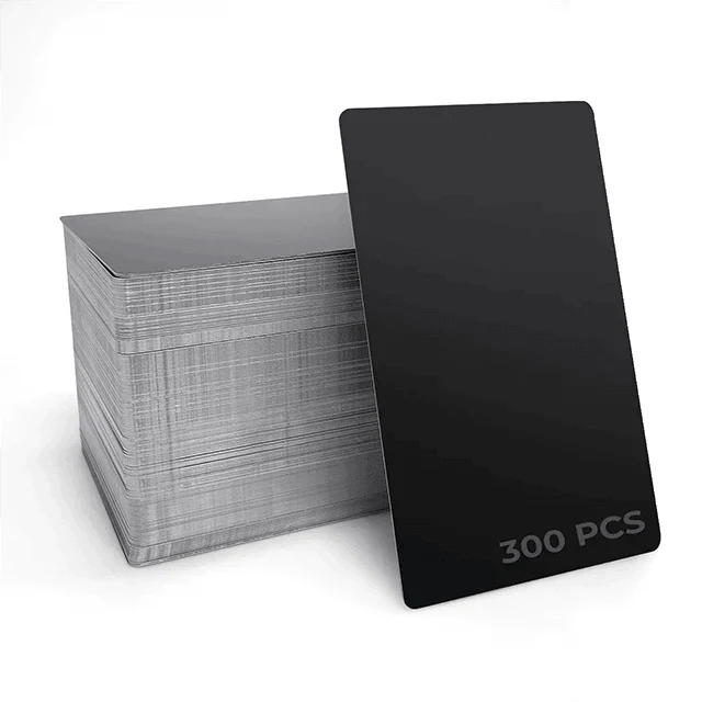 Carte de visite en métal noir (300 pièces)