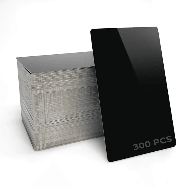 Carte de visite en métal noir (300 pièces)