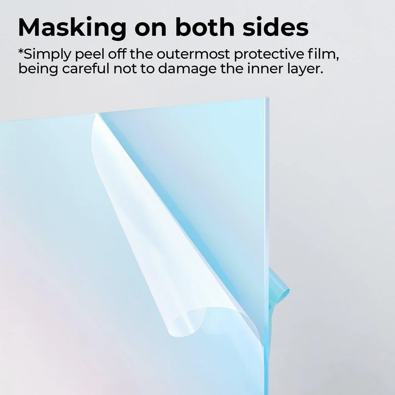 Plaque d'acrylique plexiglas iridescent transparent d'une épaisseur de 3 mm (3 pcs)