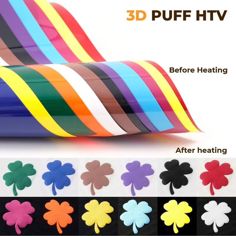 Transfert de chaleur en vinyle Puff 3D
