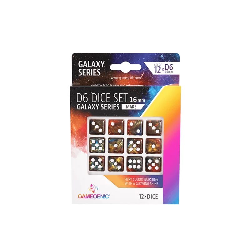 Dice: 12x D6: 16 mm: Galaxy Series: Mars (ML)