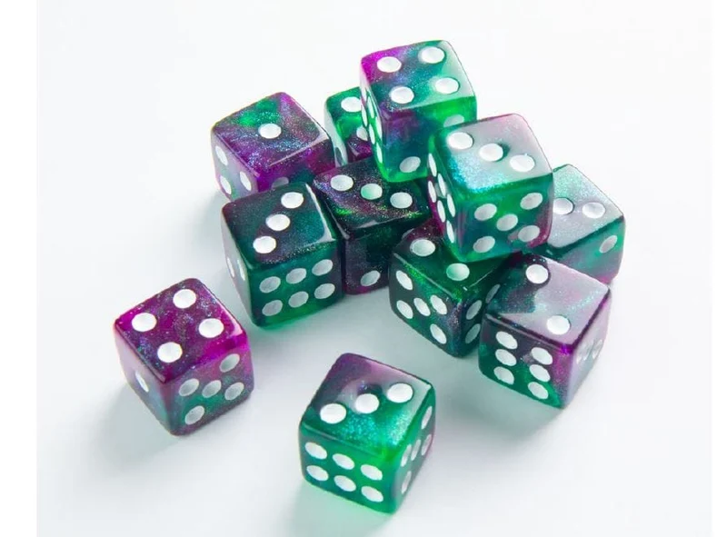 Dice: 12x D6: 16 mm: Galaxy Series: Aurora (ML)