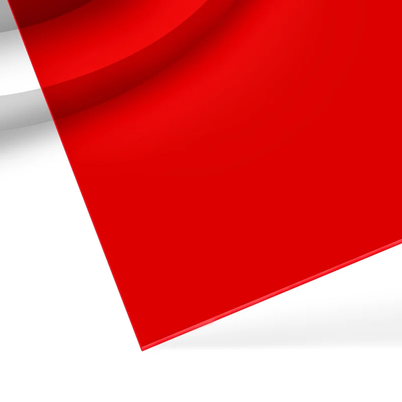 Feuille d'acrylique rouge translucide brillante de 3 mm d'épaisseur (3PCS)