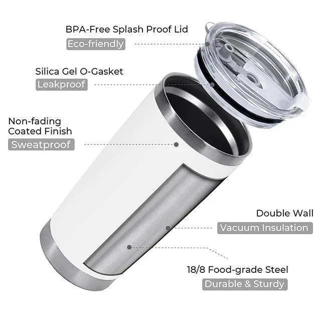 Tumbler en acier inoxydable de 20 oz pour gravure au laser
