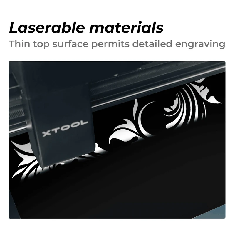 Gravure laser sur feuille plastique bicolore 1,27 mm (5 pièces)