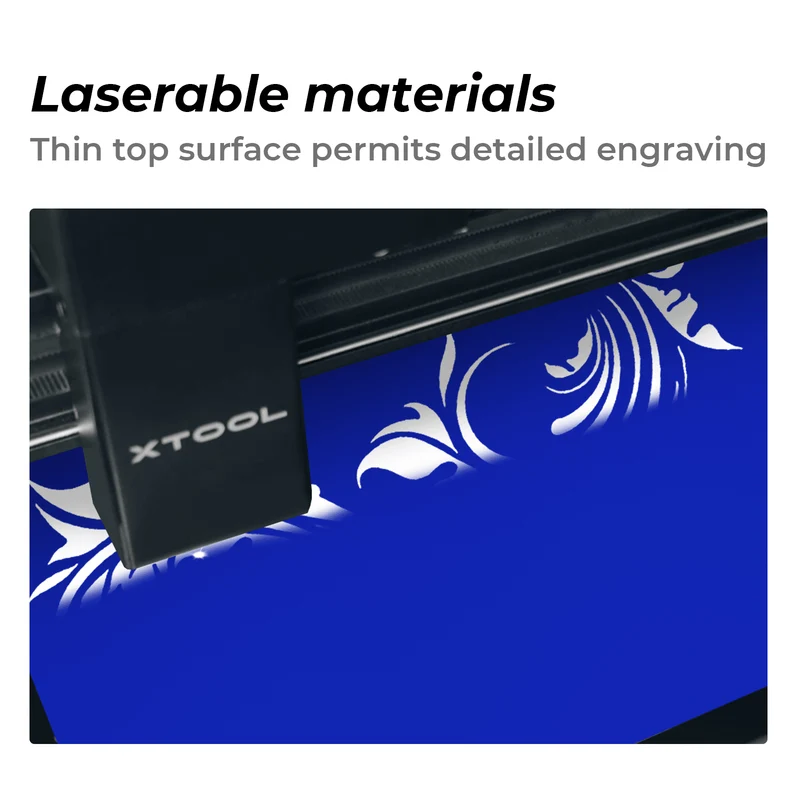 Gravure laser sur feuille plastique bicolore 1,27 mm (5 pièces)