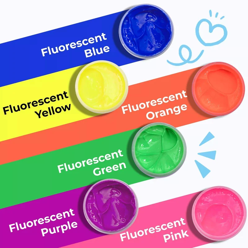 Kit d'encre de sérigraphie couleur fluorescente (6 couleurs)