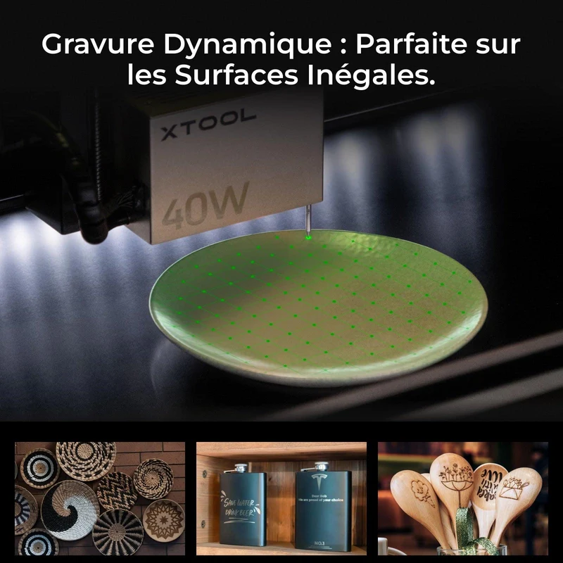 xTool S1 40W Kit Laser + IR 1064 nm: Graveur et découpeur laser à diode fermé