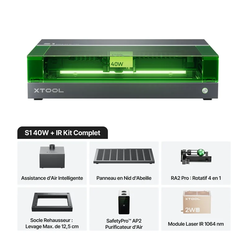 xTool S1 Découpeur Laser à Diode Fermé