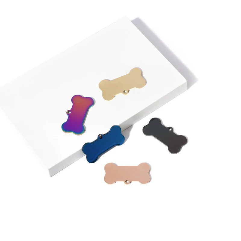 Plaques d'identité pour chien inox (10Pcs)