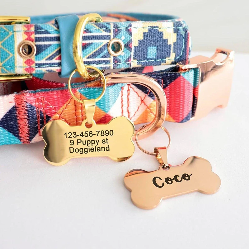 Plaques d'identité pour chien inox (10Pcs)