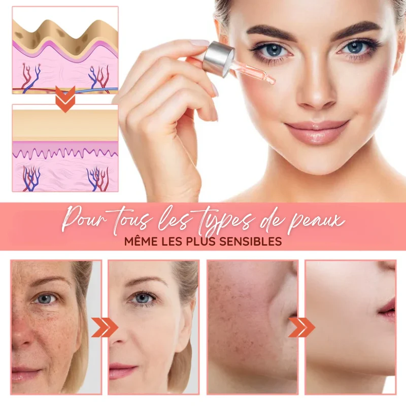 Sérum Visage 5 en 1 : Hyaluronique, Nicotinamide, Vitamine C et E & Collagène