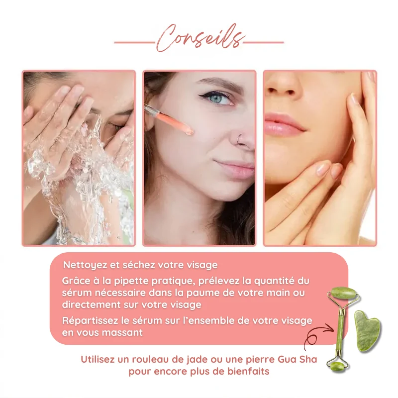 Sérum Visage 5 en 1 : Hyaluronique, Nicotinamide, Vitamine C et E & Collagène