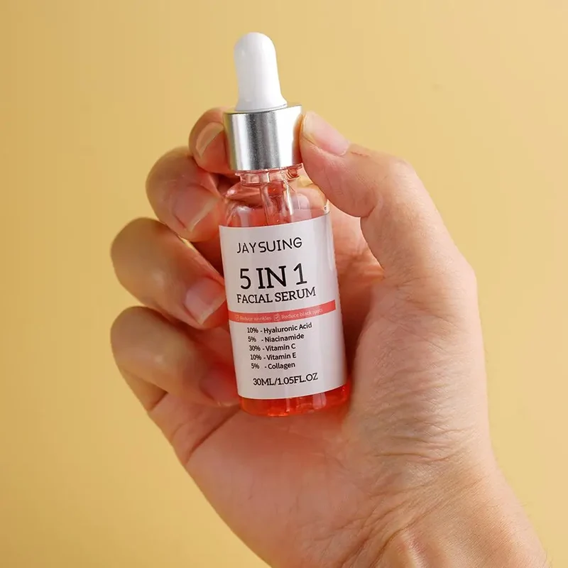 Sérum Visage 5 en 1 : Hyaluronique, Nicotinamide, Vitamine C et E & Collagène