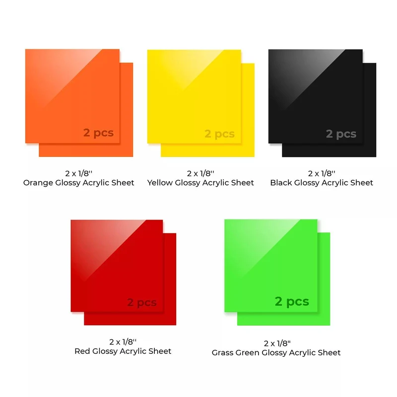 Kit d'essai de plaques en acrylique de 3 mm (10 pièces)