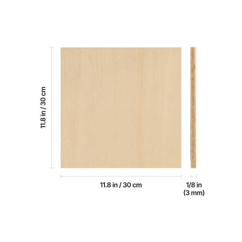 Kit d'essai de plaques de contreplaqué de 0,3 cm (18 pièces)