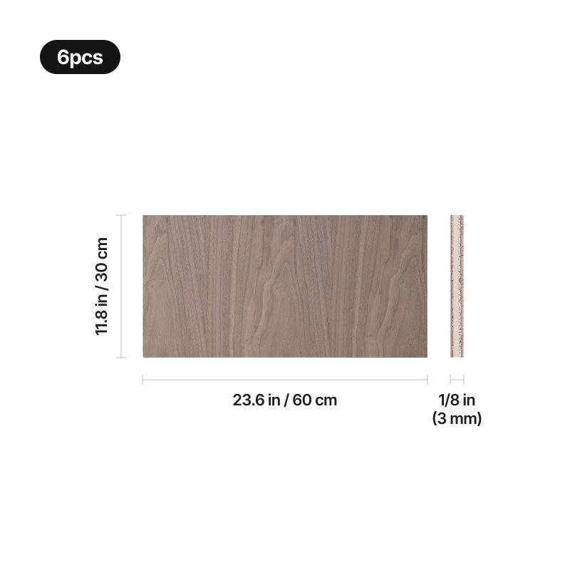 Feuilles de contreplaqué de 3x304x609 mm (6 pièces)