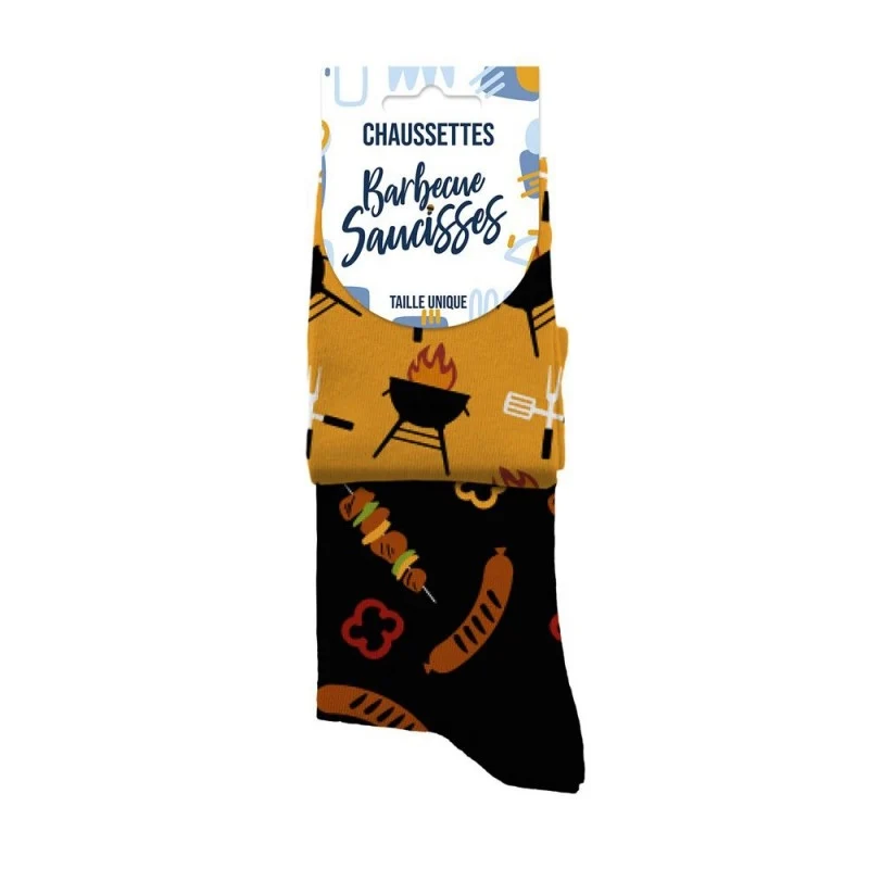 Chaussettes Humoristiques Barbecue / Saucisses – Plats & Boissons Mythiques
