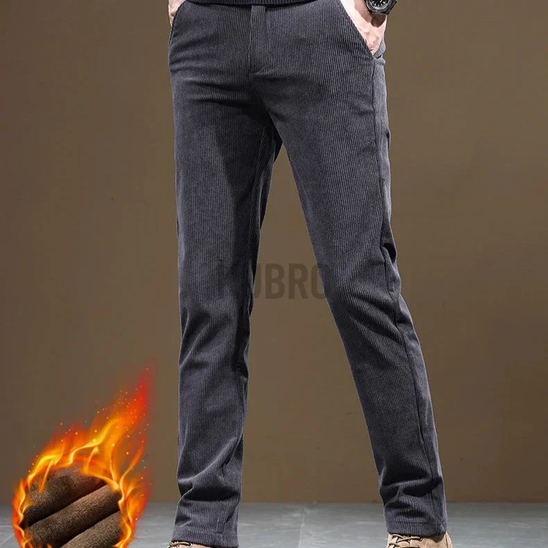 Pantalon en Velours Côtelé Slim Fit pour Homme