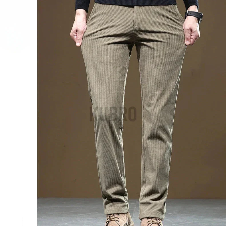 Pantalon en Velours Côtelé Slim Fit pour Homme